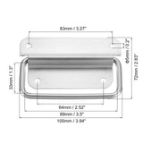 10Pcs Chest Handles Stainless Steel Folding Handle Pull Handles Silver