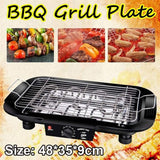 2000W Electric Indoor BBQ Grill for Home Adjustable Temp Smokeless Barbecue