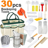 30pc Beekeeping Equipment Tool Bee Hive Smoker Queen Catcher Beehive Supplie Kit