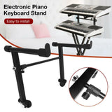 2 Tier Keyboard Stand Attachment Metal Adjustable Height and Width for Stacking