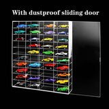 1:64 Toy Model Cars Acrylic Display Case Storage Cabinet