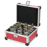 16mm-50mm 10Pcs Carbide Hole Saw Kit TCT Tipped Drill Bit Set with Pilot Drill