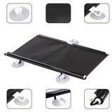 2PCS PVC Retractable Car Window Sun Shade Visor Windshield Roller Blind
