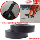 Self adhesive Tarmac Asphalt Jointing Repair Overbanding Tape 15m*50mm Black