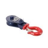 2 Ton Snatch Block with Hook and Safety Catch Heavy Duty Swivel Pulley Lifting