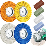 8 Pcs 8 Airway Buffing Wheel Kit Aluminum Metal Polishing Kit for Angle Grinder