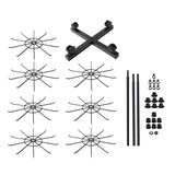 Rotating Metal 7 Tier Stand Rack Jewelry Necklace Keyring Display 70 Hooks Black