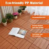 44X Interlocking Mosaic Decking Tiles 30x30cm Outdoor Patio Garden Floor Terrace