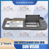 Sun Visor Right Driver Side W/ Vanity Light Gray