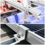 12x Solar Panel Middle Clamps Aluminium Center Clamp Mount Clip Mounting Bracket