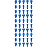 50x Blue Plastic Front Rear Wheel Arch Moulding Fasteners