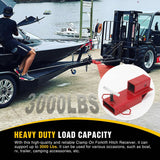 3000lbs Forklift Trailer Hitch Attachment Fits 2 Inch Receiver With Safety Chain