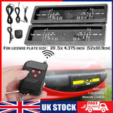 2 Pcs EU Standard Car Plate Frame Front/Rear for Car Shows Track Events Remote