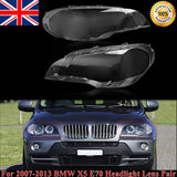 Pair Left+Right Headlight Headlamp Lens Lampshade Cover