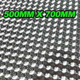 EMBOSSED ALUMINIUM Exhaust Heat Shield Layer Quality Fold Form 500x700mm