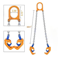 Drum Lifter Chain With Self-Locking Hook 1000 LBS Vertical Lift - 44 gallon drum