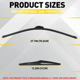 Front + Rear Windscreen Wiper Blade 28"12''