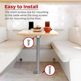 Island Table Leg Set / Kit with 2 x Above Floor Base - VW Conversion / Motor