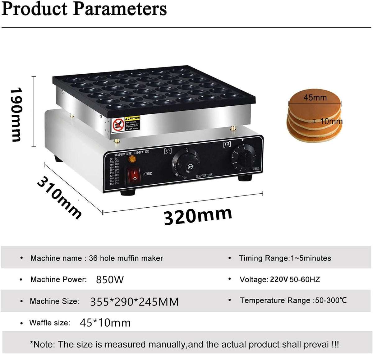 Baker Operating Machine Mini Dutch Pancake Maker Commercial Waffle Baker Machine – Proium