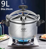 9L Pressure Cooker Thicken Explosion-Proof 304 Stainless Steel One Hand Locking