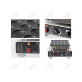 Mini Dutch Pancake Maker Round Waffle Machine 25 / 50 Holes Muffins