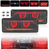 2X LED Tray Back Ute Trailer Truck Flowing Turn Signal Tail Brake Lights