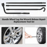 Jack & Spare Wheel Winch Handle Set 4PC Winder Tool Kit + Bag