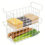 2 Pack Deep Freezer Organizer Bins Stackable Freezer Organizer Baskets