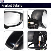 Black Door Wing Mirror Heated Electric 9Wires Right