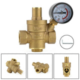 Brass Water Pressure Reducing Regulator Valves With Gauge Audjustable