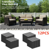 12Pack 30x30cm Heavy Duty Deck Tiles - Anti-Slip Interlocking Floorfor Outdoor