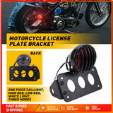 Motorbike Motorcycle Side Mount License Number Plate Holder Tail Light Bracket