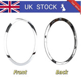 For Mini Cooper Pair Headlight Trim Rings Chrome Cover L+R