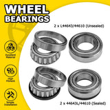 4x Trailer Wheel Bearings Hub Jetski