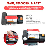 Electric Diesel Fuel Transfer Pump Self-Priming 150W 12V 120L/Min Oil Extractor