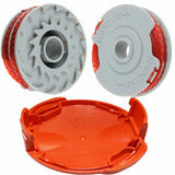 2 x Double Autofeed Spool & Line + Spool Cap Cover