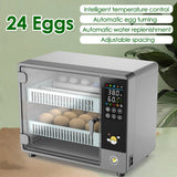 24 Egg Incubator Full Automatic Temperature Control Chicken Duck Quail Poultry