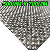 EMBOSSED ALUMINIUM Exhaust Heat Shield Layer Quality Fold Form 500x700mm
