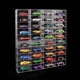 1:64 Toy Model Cars Acrylic Display Case Storage Cabinet