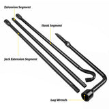 Jack & Spare Wheel Winch Handle Set 4PC Winder Tool Kit + Bag