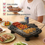 2000W Electric Indoor BBQ Grill for Home Adjustable Temp Smokeless Barbecue