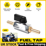 Motorcycle Inline Fuel Shut Off Tap Valve 6mm ( 1/4" ) Hosetails