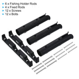 2Pcs 3 Tube Fishing Rod Holders Plastic Wall-Mounted Rack Pole Bracket for Boat