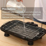 2000W Electric Indoor BBQ Grill for Home Adjustable Temp Smokeless Barbecue