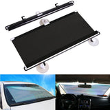 2PCS PVC Retractable Car Window Sun Shade Visor Windshield Roller Blind