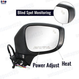 Black Door Wing Mirror Heated Electric 9Wires Right