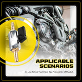 Motorcycle Inline Fuel Shut Off Tap Valve 6mm ( 1/4" ) Hosetails