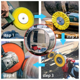 8 Pcs 8 Airway Buffing Wheel Kit Aluminum Metal Polishing Kit for Angle Grinder