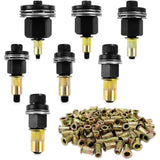 77Pcs M3-M12 Manual Riveter Tool Head Rivet Tool Set Hand Rivet Nut W/ Mandrels