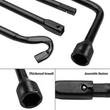Jack & Spare Wheel Winch Handle Set 4PC Winder Tool Kit + Bag